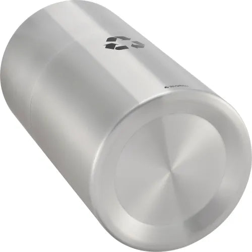 Global Industrial™ Round Multi-Stream Recycling Can, 25 Gallon Total, Satin Aluminum - PuriLite