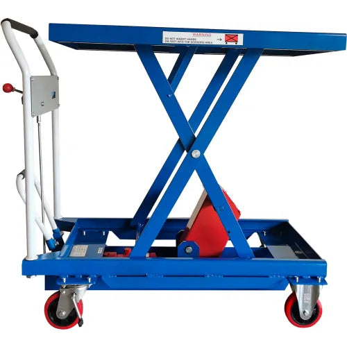 Global Industrial™ Mobile Scissor Lift Table with Hook-on Bin - 1100 Lb. Cap. 36 x 24 Platform - PuriLite