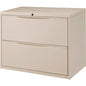 Interion® 2 Drawer Premium Lateral File Cabinet, Legal & Letter Size, 36"W x 18"D x 28"H, Putty - PuriLite