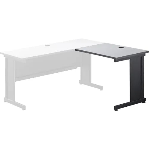 Interion® 36"W Right Handed Return Table, Gray - PuriLite
