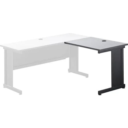 Interion® 36"W Right Handed Return Table, Gray - PuriLite