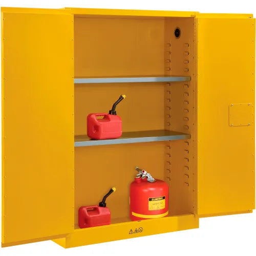 Global Industrial™ Flammable Cabinet, Manual Close Double Door, 45 Gallon, 43"Wx18"Dx65"H - PuriLite