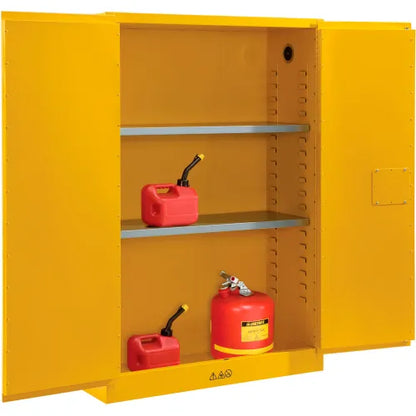 Global Industrial™ Flammable Cabinet, Manual Close Double Door, 45 Gallon, 43"Wx18"Dx65"H - PuriLite