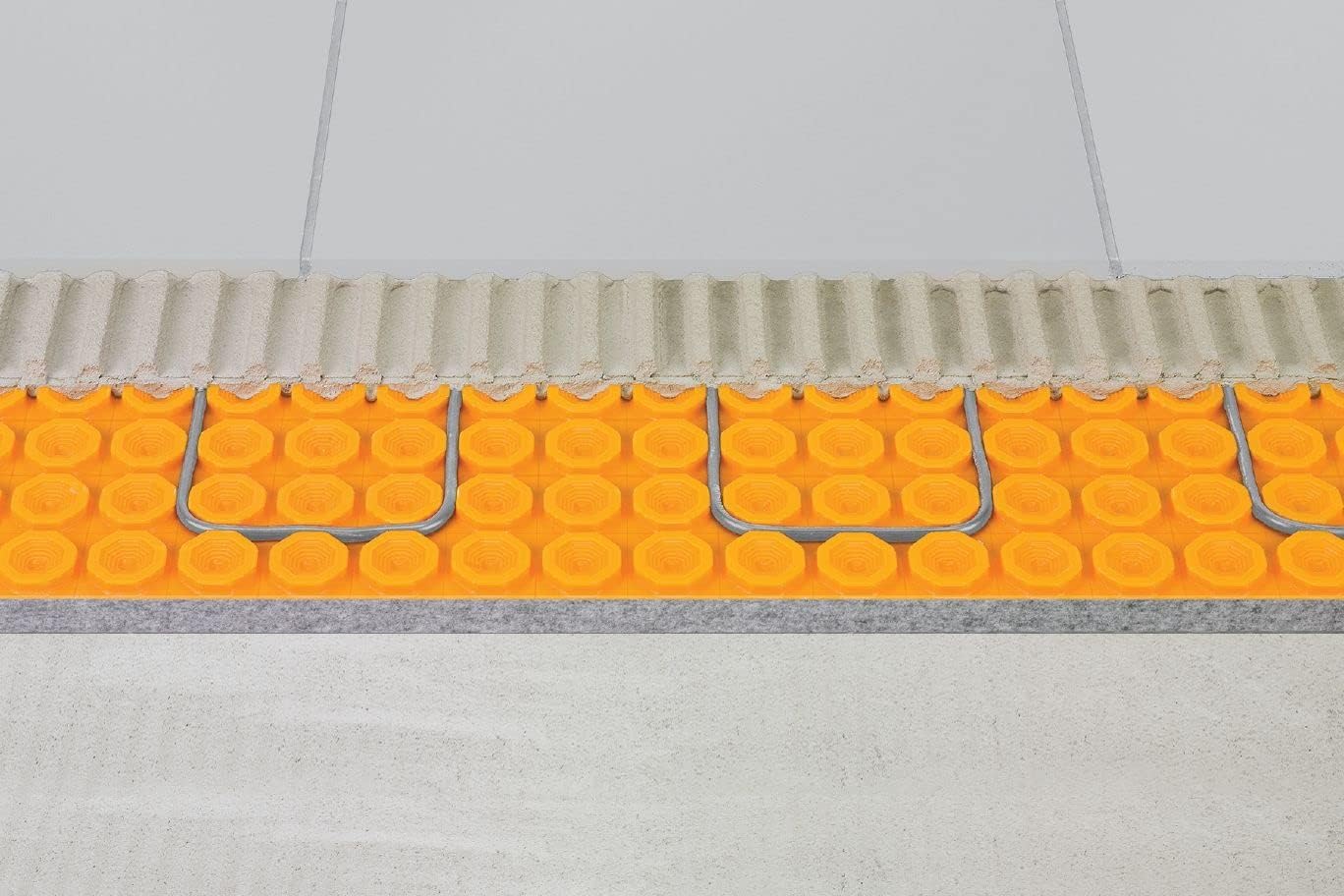 Schluter Systems Self-Adhesive Peel and Stick Ditra Heat Duo Membrane 108 Sq Ft (10 Sq M) Roll DHDPS810M Features Mortar-Free Waterproofing Underlayment, Floor Warming, Uncoupling Mat - PuriLite
