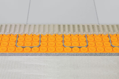 Schluter Systems Self-Adhesive Peel and Stick Ditra Heat Duo Membrane 108 Sq Ft (10 Sq M) Roll DHDPS810M Features Mortar-Free Waterproofing Underlayment, Floor Warming, Uncoupling Mat - PuriLite