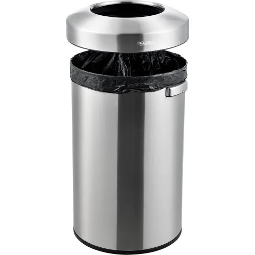 Global Industrial™ Stainless Steel Round Open Top Trash Can, 21 Gallon - PuriLite