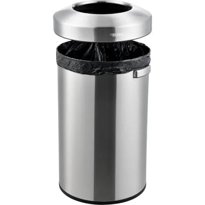 Global Industrial™ Stainless Steel Round Open Top Trash Can, 21 Gallon - PuriLite