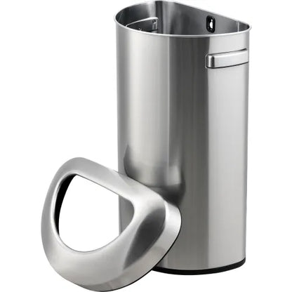 Global Industrial™ Stainless Steel Semi-Round Open Top Trash Can, 16 Gallon - PuriLite