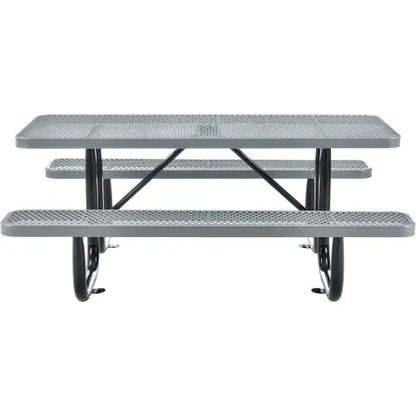 Global Industrial™ 6' Rectangular Picnic Table, Expanded Metal, Gray - PuriLite