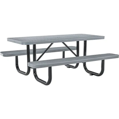 Global Industrial™ 6' Rectangular Picnic Table, Expanded Metal, Gray - PuriLite