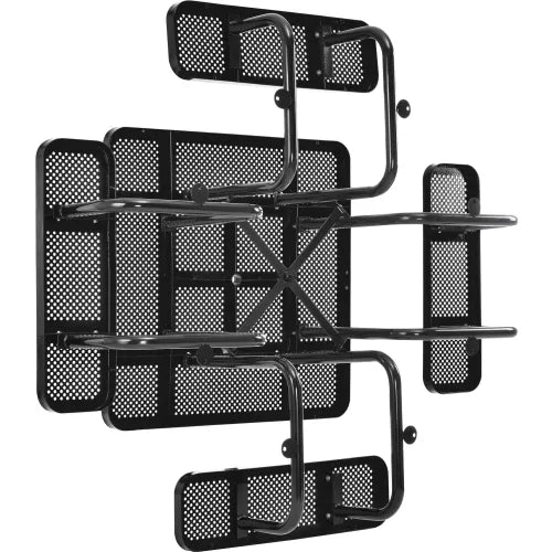 Global Industrial™ 46" Square Picnic Table, Perforated Metal, Black - PuriLite