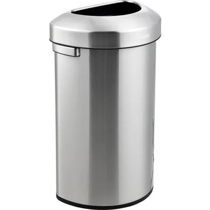 Global Industrial™ Stainless Steel Semi-Round Open Top Trash Can, 16 Gallon - PuriLite