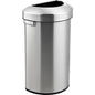 Global Industrial™ Stainless Steel Semi-Round Open Top Trash Can, 16 Gallon - PuriLite