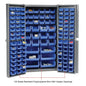 Global Industrial™ Bin Cabinet Deep Door - 132 Blue Bins, 16-Gauge Unassembled Cabinet 38x24x72 - PuriLite