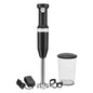 KitchenAid Cordless Variable Speed Hand Blender w/ Chopper + Whisk Attachement - Black Matte (KHBBV83BM) - PuriLite