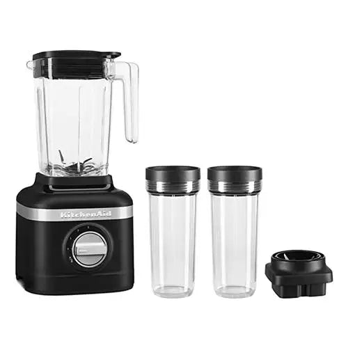 KitchenAid K150 3-Speed Ice Crushing Blender with 2 Personal Blender Jars - Black Matte (KSB1332BM) - PuriLite