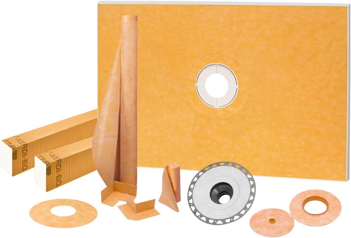 Schluter Kerdi-Shower Kit 48" x 72", PVC Flange - PuriLite