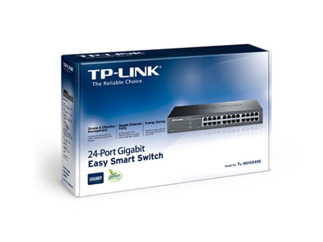 TP-Link Network TL-SG1024DE 24-Port Gigabit Easy Smart Switch 10/100/1000Mbps - PuriLite