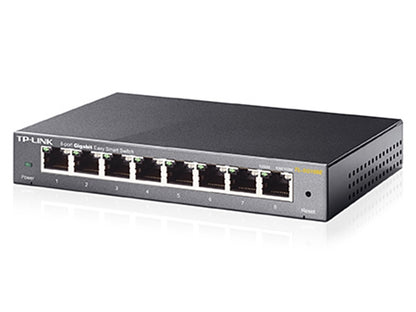 TP-Link Network TL-SG108E 8-Port 10/100/1000Mbps RJ45 Gigabit Easy Smart Switch - PuriLite