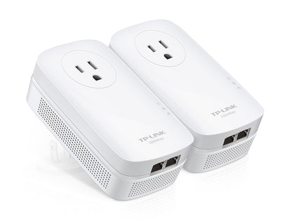 TP-Link Accessory TL-PA9020P KIT AV2000 2 Port Gigabit Passthrough Powerline Starter Kit - PuriLite
