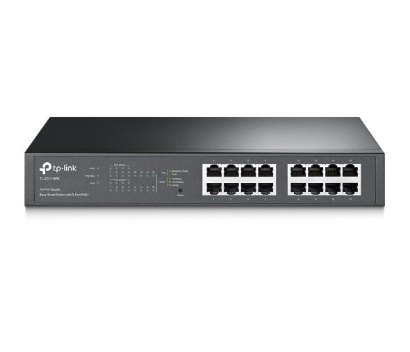 TP-Link Networking Switch TL-SG1016PE 16Port Gigabit Easy Smart PoE Switch with 8-Port PoE+ - PuriLite