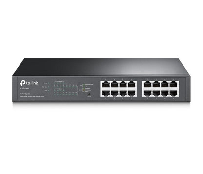 TP-Link Networking Switch TL-SG1016PE 16Port Gigabit Easy Smart PoE Switch with 8-Port PoE+ - PuriLite