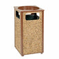 Global Industrial™ Stone Panel Trash Sand Urn, Brown, 24 Gallon, 17-1/2" Square x 32"H - PuriLite