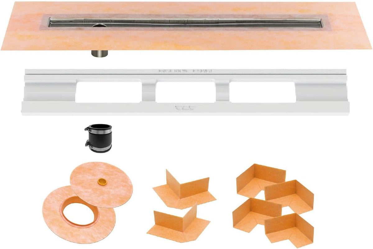 Schluter Systems Kerdi-Line Off-Set Channel Body Shower Drain 28" (KL1VO60E70) - PuriLite