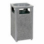 Global Industrial™ Stone Panel Trash Sand Urn, Gray, 12 Gallon, 13-1/2" Square x 32"H - PuriLite