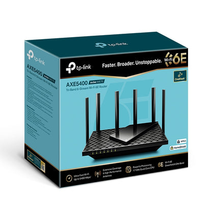 TP-Link Router Archer AXE75/CA AX5400 Tri-Band Wi-Fi 6E Router - PuriLite