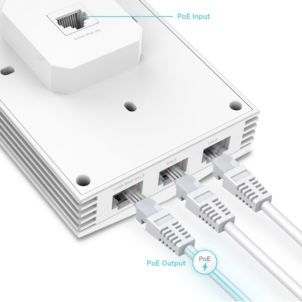 TP-Link Network EAP655-Wall AX3000 Wall Plate Wi-Fi 6 Access Point - PuriLite