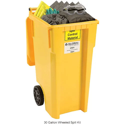 Global Industrial™ Universal Wheeled Spill Kit, 30 Gallon - PuriLite