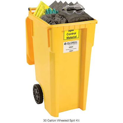 Global Industrial™ Universal Wheeled Spill Kit, 30 Gallon - PuriLite
