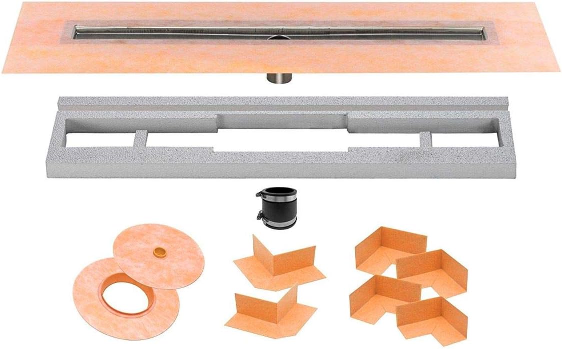 Schluter Systems Channel Body Shower Drain Kerdi-Line (KL1V60E100 (40" Channel Body)) - PuriLite