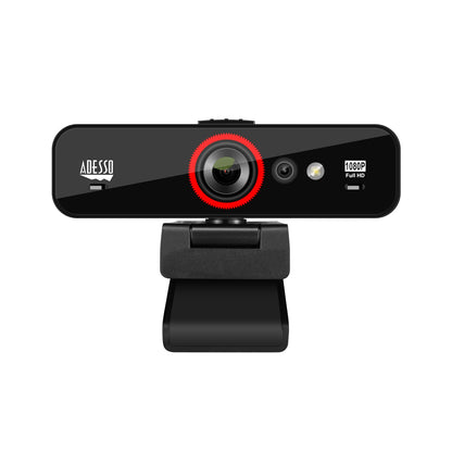Adesso Camera CyberTrack F1 1080P HD Webcam with Windows Hello Face Recognition USB - PuriLite