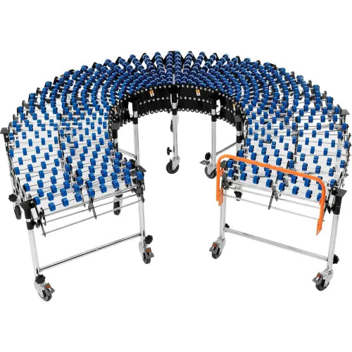 Global Industrial™ 24"W Nylon Skate Wheel Conveyor, Portable & Expandable, 6'2" to 24'8"L - PuriLite
