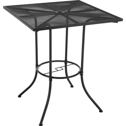 Global Industrial™ 36" Square Outdoor Bar Table, Steel Mesh, Black - PuriLite