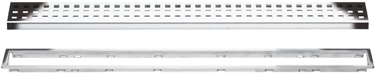 Schluter Systems Kerdi-Line 3/4" Frame, 28" Perforated Grate Assembly Chrome (KL1B19EP70) - PuriLite