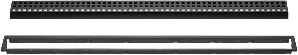 Schluter Systems Kerdi-Line 3/4" Frame 36" Square Perforated Design Grate Assembly Black (KL1B19MGS90) - PuriLite