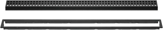 Schluter Systems Kerdi-Line 3/4" Frame 36" Square Perforated Design Grate Assembly Black (KL1B19MGS90) - PuriLite