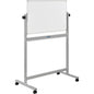 Global Industrial™ Mobile Reversible Magnetic Whiteboard - 36"W X 24"H - Steel - SIlver Frame - PuriLite