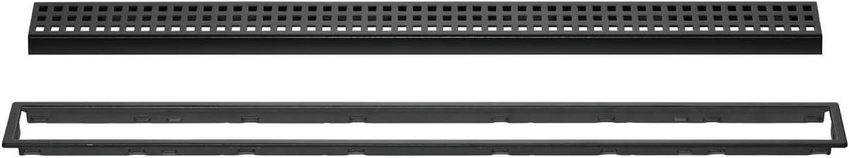 Schluter Systems Kerdi-Line 3/4" Frame 40" Square Perforated Design Grate Assembly Black (KL1B19MGS100) - PuriLite