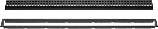 Schluter Systems Kerdi-Line 3/4" Frame 40" Square Perforated Design Grate Assembly Black (KL1B19MGS100) - PuriLite