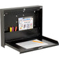 Global Industrial™ Wall Mounted Fold Down Shop Desk, 20"W x 3-3/8"D, Black - PuriLite