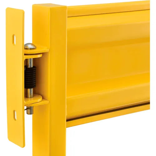 Global Industrial™ Self-Closing Guard Rail Safety Gate, Safety Yellow, Post Mount - PuriLite