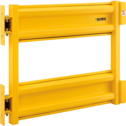 Global Industrial™ Self-Closing Guard Rail Safety Gate, Safety Yellow, Post Mount - PuriLite