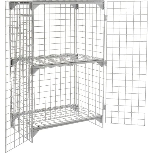 Global Industrial™ 1-Tier 2 Door Wire Mesh Security Locker, 36"Wx24"Dx60"H, Gray, Unassembled - PuriLite