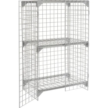 Global Industrial™ 1-Tier 2 Door Wire Mesh Security Locker, 36"Wx24"Dx60"H, Gray, Unassembled - PuriLite