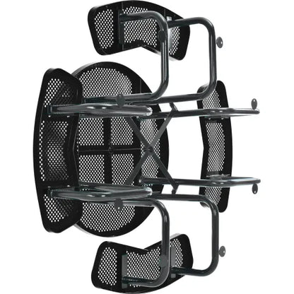 Global Industrial™ 46" Round Picnic Table, Perforated Metal, Black - PuriLite