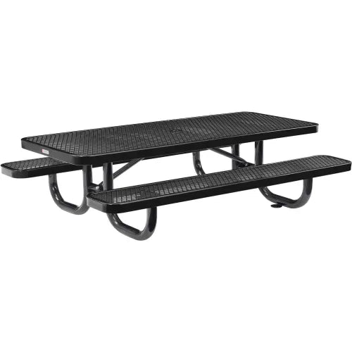 Global Industrial™ 6' Rectangular Kids Picnic Table, Expanded Metal, Black - PuriLite